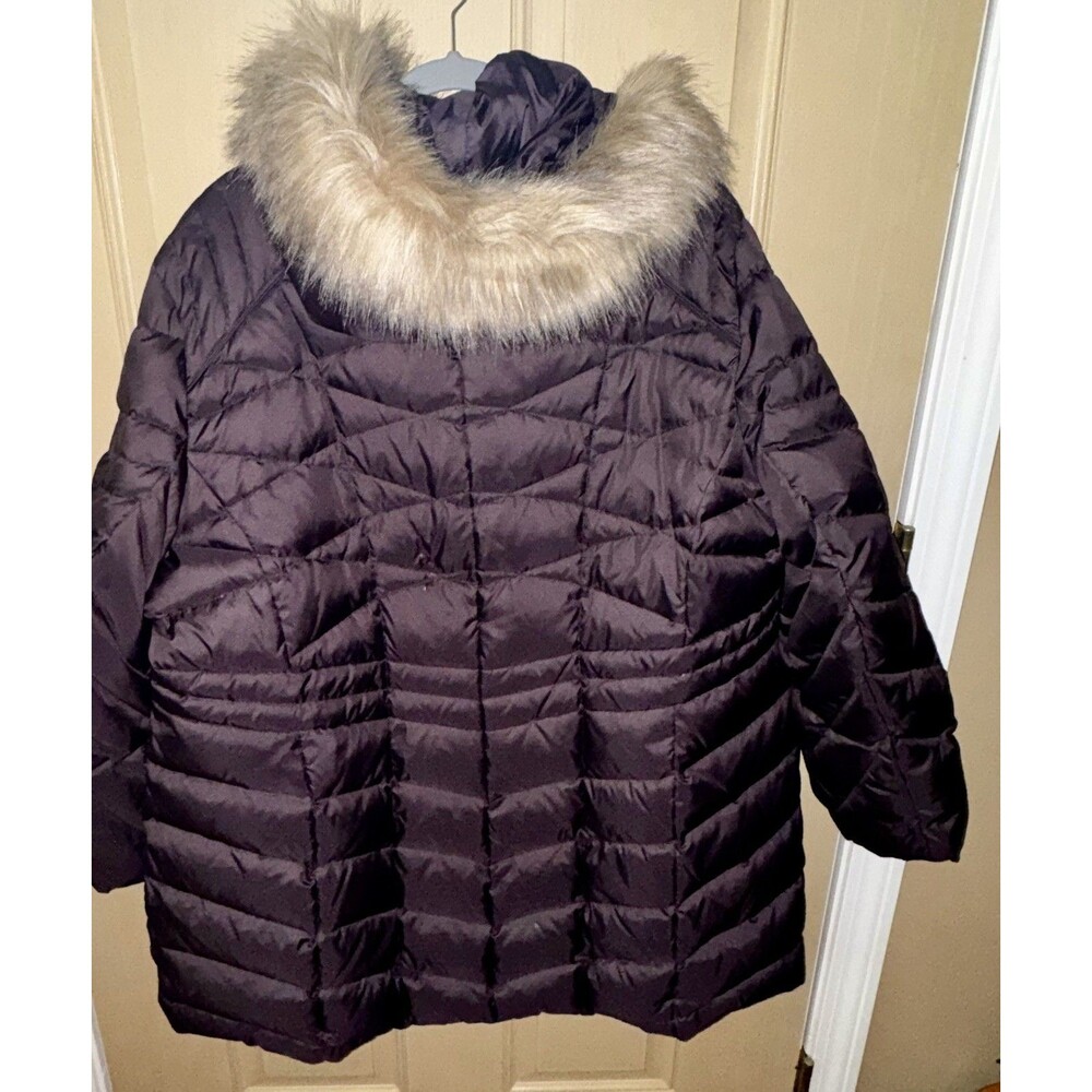 Andrew Marc New York Outerwear Winter Church puffer quilted fur hood coat plus2X